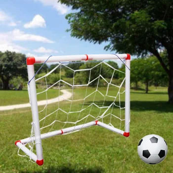 Портативный набор футбольных ворот Сетка и игрушки Футбольные ворота Игрушки с воздушным насосом для детей 56 см