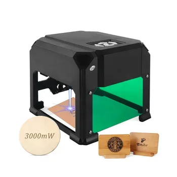 Портативный 3000nW Небольшой Пластиковый Гравировальный Станок С ЧПУ Home DIY 3d Деревянный Диодный Лазерный Станок