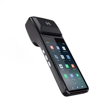 5,5 Дюймовый мобильный Pos-аппарат с сенсорным экраном КПК Сканер штрих-кода Nfc Считыватель Android КПК с принтером