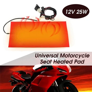 25 Вт 12 В Универсальная подушка для сиденья мотоцикла ATV с подогревом, зимняя грелка, водонепроницаемая грелка, коврик-грелка