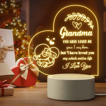 1 шт., ночник на день рождения для бабушки, рождественские подарки для бабушки, светодиодная лампа для бабушки, подарки на День бабушки