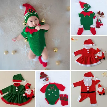 Европейская и Американская Одежда Для Фотосъемки Новорожденных Месячный Ребенок 100-Й День Фотосъемки Студия Одежды Baby Christmas