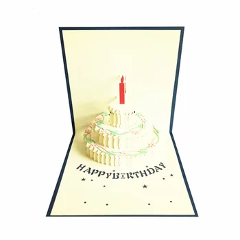 3D всплывающие поздравительные открытки на день рождения с конвертом