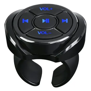 Беспроводная мультимедийная кнопка Пульт дистанционного управления Автомобиль Мотоцикл Велосипед Рулевое колесо Воспроизведение музыки в формате MP3 для телефона планшета