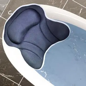 Подушка для ванны с дышащей 3D сеткой, подушка для спа-ванны с 6 прочными присосками, нескользящий подголовник для спа-салона, подушка для головы и шеи