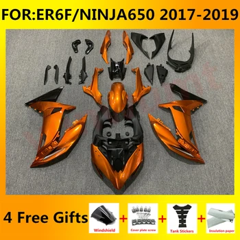 НОВЫЙ комплект обтекателей мотоцикла ABS подходит для ER-6F ER6F ninja650 EX 650 NINJA 650 2017 2018 2019 комплекты обтекателей кузова оранжевый черный