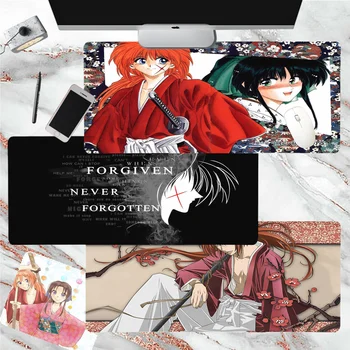 Rurouni Kenshin Mousepad girl pad Коврик для Клавиатуры Резиновый Игровой коврик для мыши Размер настольного Коврика для большой Блокировки края Игровой клавиатуры