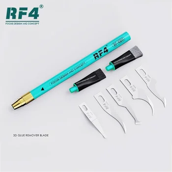 RF4 RF-KB11 Набор кистей с 3D лезвиями для чипирования мобильных телефонов, процессорной микросхемы, жесткого диска, многослойного клея для очистки краев, многофункционального средства для удаления клея