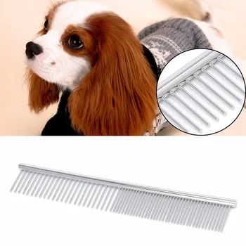 Новая Металлическая Двухрядная Зубная щетка для собак и кошек, Гребень для стрижки волос, Грабли