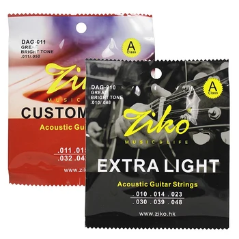 Ziko 6 Струн/Комплект Струн для акустической гитары Dag Музыкальные инструменты Струны для акустической гитары Гитарные партии