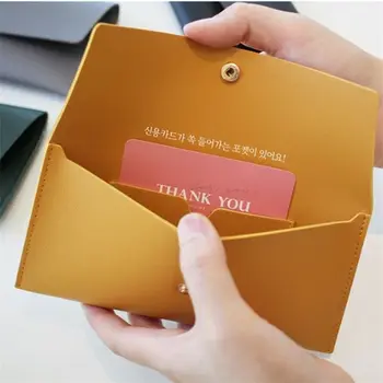 Кошельки-конверты из искусственной кожи в корейском стиле, портативная сумка для мелочи, многофункциональный кошелек для монет, женский длинный клатч, женский