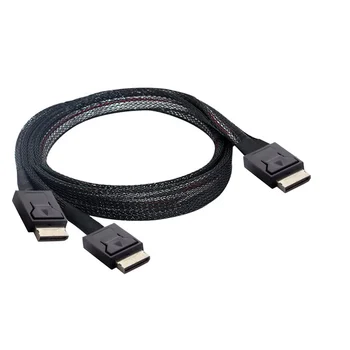 Высокоскоростной Серверный кабель Dilinker Oculink PCIE SFF-8611 4i для подключения к 2 SAS SFF-8611 4I