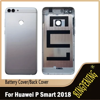 Для Huawei P Smart 2018, задняя крышка, крышка батарейного отсека, Боковая кнопка двери, металлический задний корпус для телефона Huawei Enjoy 7S