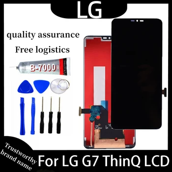 100% Тест Для LG G7 G710EM G710PM ЖК-дисплей С Сенсорным Экраном Дигитайзер В Сборе Для LG G7 ThinQ G710G710TM G710N ЖК-дисплей с рамкой