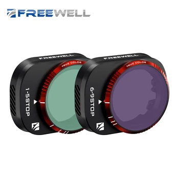 Фильтры для объективов камеры Freewell с переменным ND VND1-5 Stop, VND6-9 Stop в комплекте Run & Gun, Совместимые с Mini 4 Pro