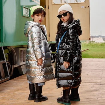 2024 Новая детская одежда, Зимняя пуховая хлопчатобумажная куртка для девочек, водонепроницаемый утепленный зимний костюм, детская одежда для мальчиков Плюс бархатная парка