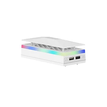 Вентилятор Охлаждения Игровой Консоли, 3-Ступенчатый Регулируемый Кулер, USB-Порт Для Зарядки с Атмосферной Подсветкой для Серии