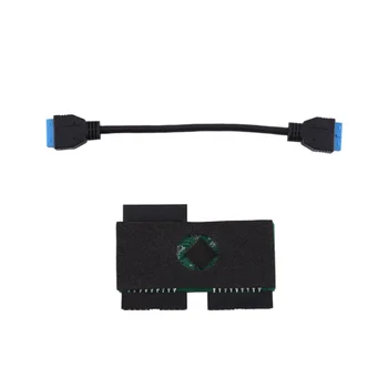 USB-концентратор 3.0 с 19-контактным удлинителем от 1 до 2 разъемов с использованием чипа и модульной кабельной линии и платы расширения