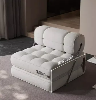 Кресло для отдыха, современный и минималистичный диван-кровать в гостиной, складной модуль из плюша ягненка двойного назначения, ленивый диван