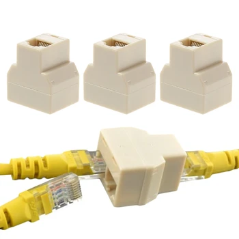 3шт сетевой кабель LAN Ethernet с 1 или 2 способами подключения RJ45 с разъемом-разветвителем