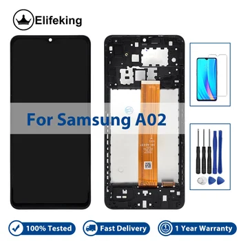 ЖК-дисплей для Samsung Galaxy A02 A022 SM-A022F/DS с сенсорным экраном, дигитайзер в сборе, замена бесплатными инструментами из закаленного стекла