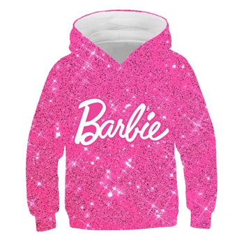 Барби Повседневная детская спортивная одежда с 3D-печатью, толстовки, одежда для девочек, толстовка для мальчиков, детский подарок для бега трусцой на Хэллоуин
