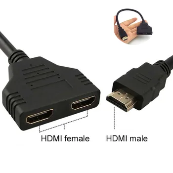 HD HDMI-совместимый Переключатель кабельных разъемов версии 1.3, 1 На 2 выхода, Разветвитель кабеля между мужчинами и 2 женщинами, Адаптер-конвертер для HDTV