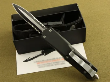 Micro OTF Tech Knife Combat Troo Series 440 Лезвие Твердостью 57HRC, Ручка из цинково-алюминиевого сплава, карманный нож для самообороны на открытом воздухе
