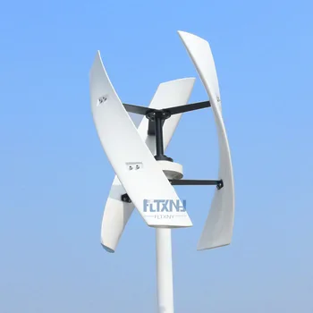 Вертикальная Ветряная Турбина FLTXNY Мощностью 1500 Вт С Магнитной Левитацией 12V 24V 48V 1.32 м При Запуске 250 об/мин Без Шума С Высокой Эффективностью