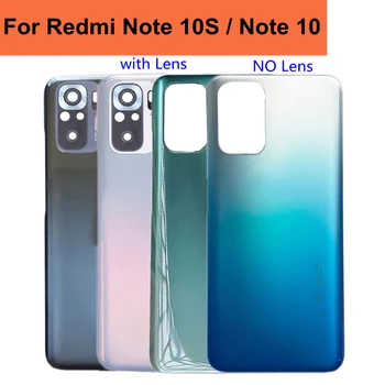 Новая Крышка Батарейного Отсека Для Xiaomi Redmi Note 10S Со Стеклянным Объективом Камеры Задняя Крышка Корпуса Дверца Корпуса для Redmi note10 задняя крышка
