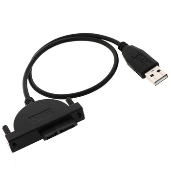 НОВИНКА-кабель-адаптер USB 2.0 к Mini SATA 7 + 6 13Pin для привода CD / DVD ROM для ноутбука