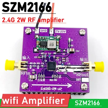 SZM2166 2,4 Г 2 Вт радиочастотный усилитель WIFI радиочастотный усилитель мощности 30 ДБ 12 В 24 В постоянного тока для 2,4 ГГц Глушителя Bluetooth Усилитель передачи изображения
