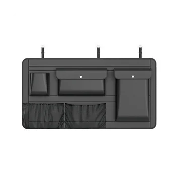 Регулируемый автомобильный ящик для хранения на заднем сиденье, 5 сумок, органайзер для багажника, Многофункциональный автомобильный органайзер для спинки из полиуретана с сумкой