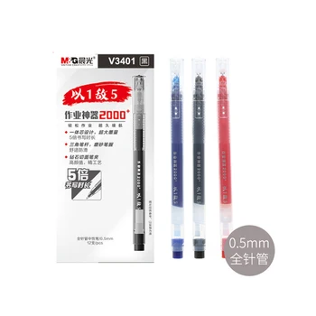 M & G 0,5 мм Черные, красные, синие чернила, гелевая ручка большой емкости, офисная ручка, ручка для подписи, высококачественная ручка, принадлежности для школьников, канцелярские принадлежности