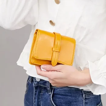Новый модный тренд, универсальная женская сумочка для интернет-знаменитостей, однотонный женский кошелек с ремешком и пряжкой, сумка для монет