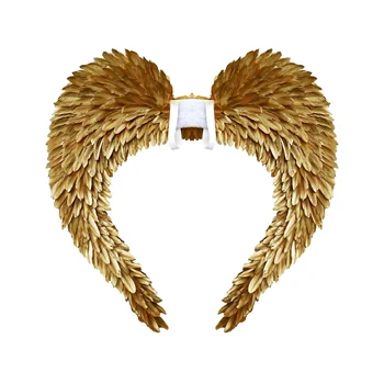Art & Craft Выставка моделей Golden Feather Angel Wings Неделя моды на Хэллоуин по индивидуальному заказу