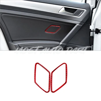 Накладка Рамы Динамика Внутренней Двери Автомобиля Из Углеродного Волокна Для Volkswagen VW Golf 7 GTI MK7 2014-2019 2шт (2 Цвета)