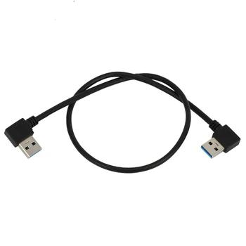 Разъем USB 3.0 типа A Удлинительный кабель под углом 90 градусов влево-вправо Прямое подключение 0,5 м 1,5 фута