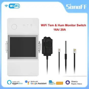 SONOFF TH Elite 16A/20A WiFi Smart Switch ЖК-дисплей Переключатель Контроля Температуры И Влажности Умный Дом Модуль Автоматизации