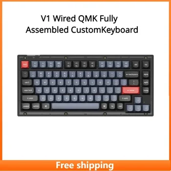 Проводная QMK V1, Полностью собранная на заказ Клавиатура Kpro с 60% Раскладкой Type-C, Механическая клавиатура OSA с двойными клавишными Колпачками PBT