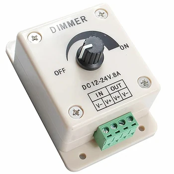 Светодиодный диммер, регулятор напряжения 12-24 В, Регулируемый контроллер 8A, Источник питания светодиодной лампы, светодиодная лента.