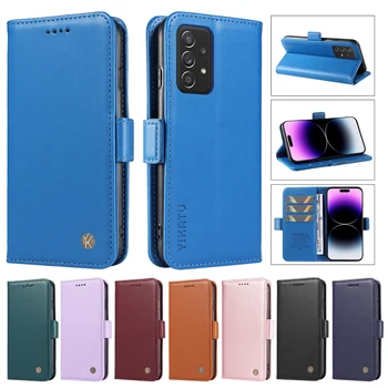 Магнитный Флип-чехол для телефона с Подставкой Samsung Galaxy A52s 5G A528/A52 4G A525/A52 5G A526, Деловой Кожаный Бумажник, Сумки для карт