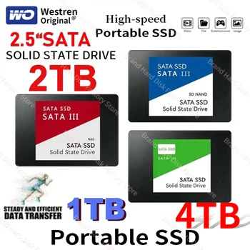 2,5-дюймовый SSD-накопитель SATA емкостью 2 ТБ, высокоскоростной 2 ТБ, внутренний интерфейс M.2 SATA, жесткий диск емкостью 1 ТБ для портативного компьютера, ноутбука