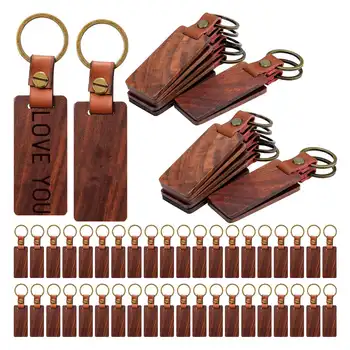 50 упаковок кожаных брелоков Заготовок для деревянных брелоков Заготовок для деревянных брелоков Заготовок для деревянных брелоков