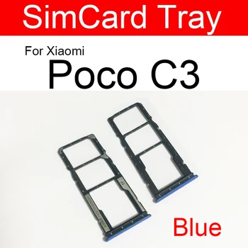 Гнездо адаптера лотка для sim-карты для Xiaomi Mi Poco C3 Слот для SIM-карты Держатель устройства чтения карт памяти SD Запасные части