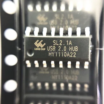 10 шт./лот SL2.1A SOIC-16 ВЫСОКОСКОРОСТНОЙ USB 2.0 с 4-ПОРТОВЫМ КОНТРОЛЛЕРОМ-КОНЦЕНТРАТОРОМ 480 МГц 5 В
